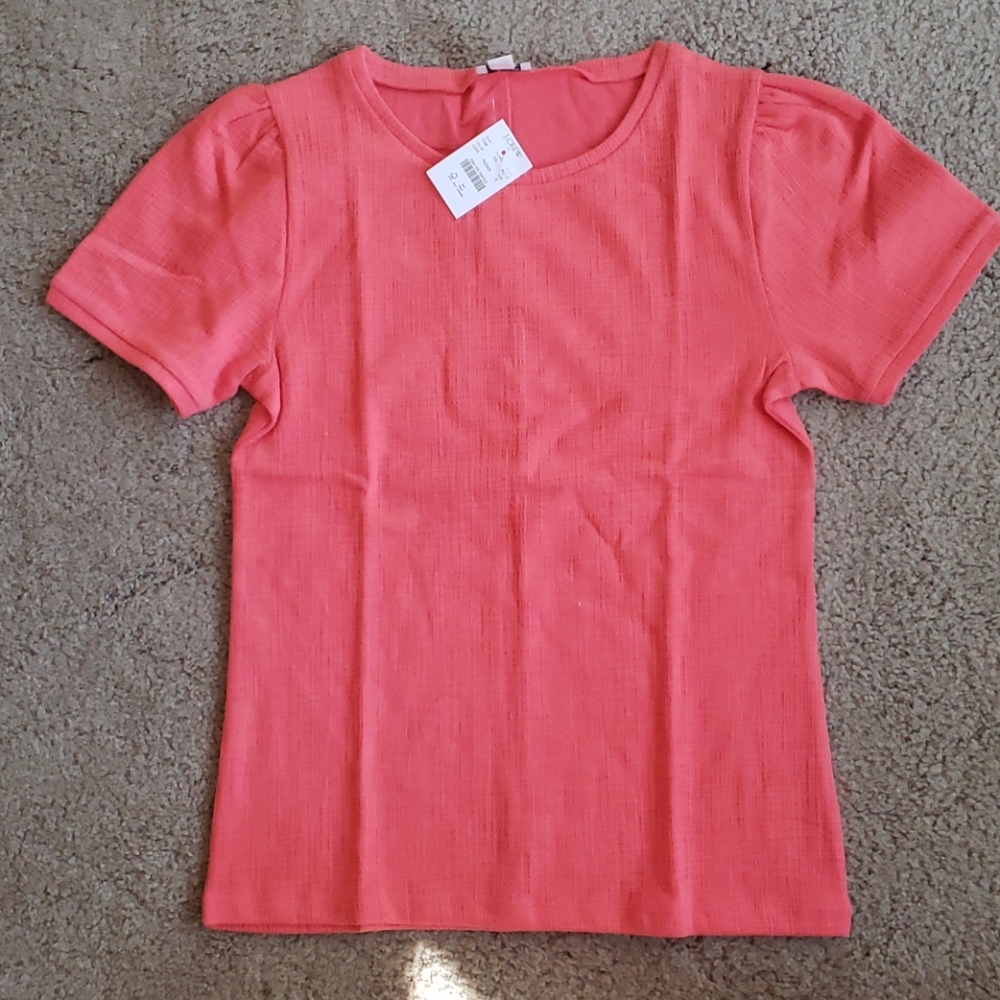 J. CREW Etched puff sleeve top